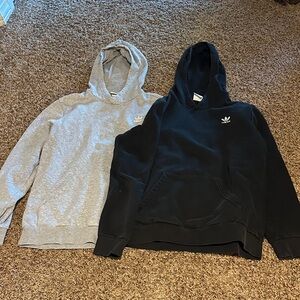 Adidas Men's Black and Gray Sweaters